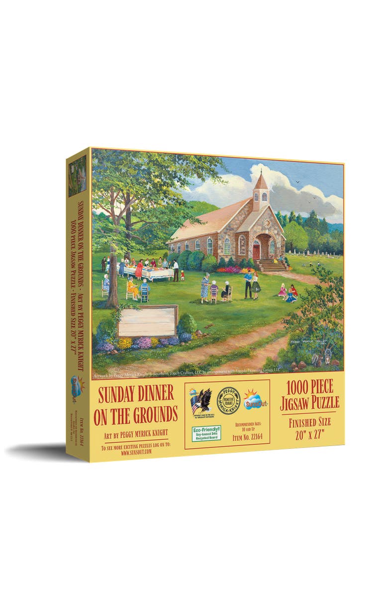 Sunsout Sunday Dinner on the Grounds 1000 piece Jigsaw Puzzle for Adults, Main, color, Multicolor