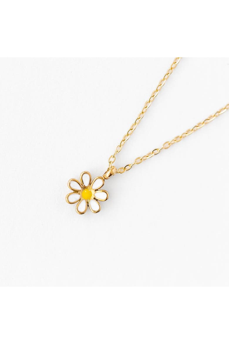 Daisy Pendant Necklace, Alternate, color, Gold