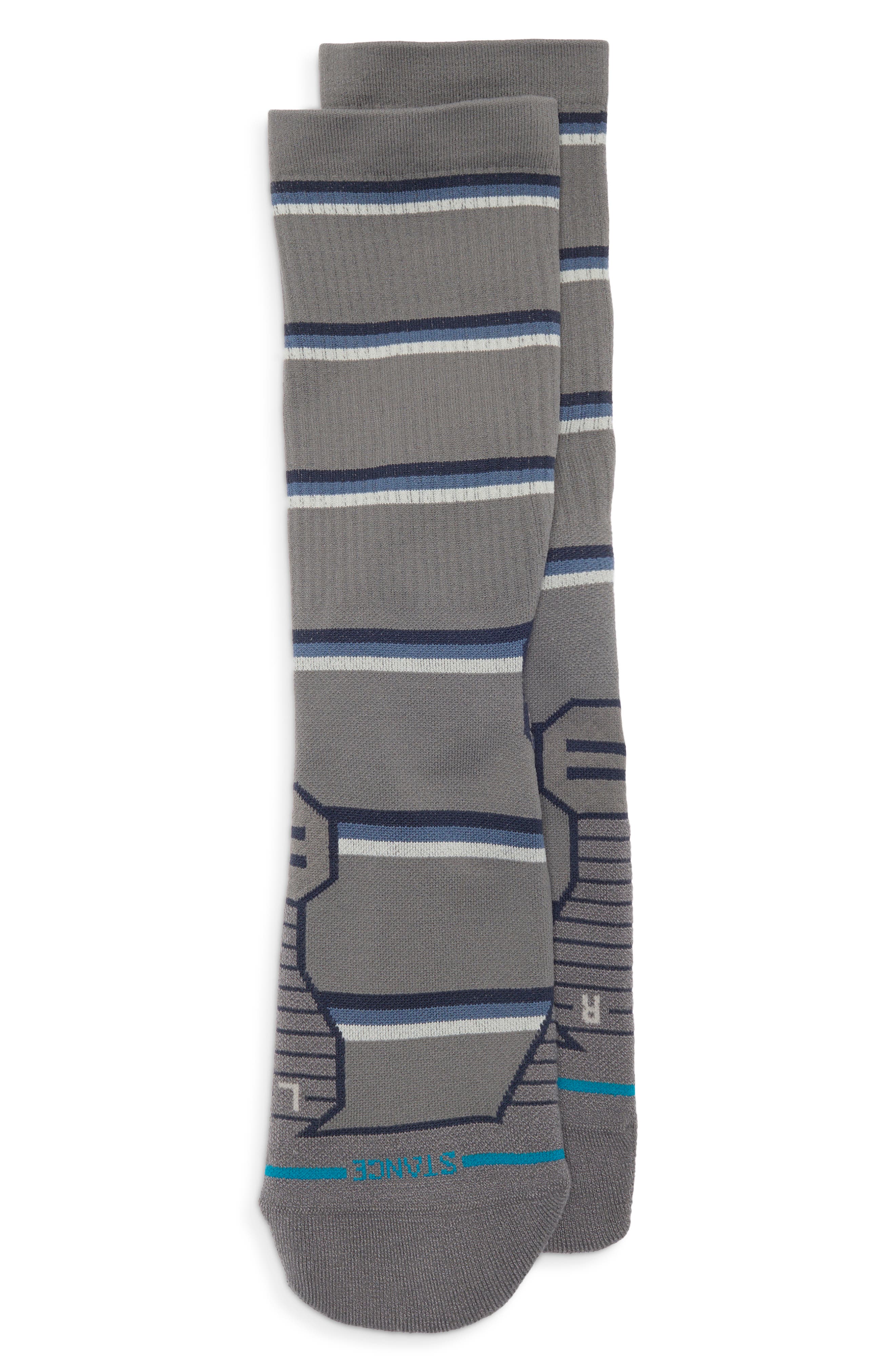 Multistripe Ribbed Crew Socks