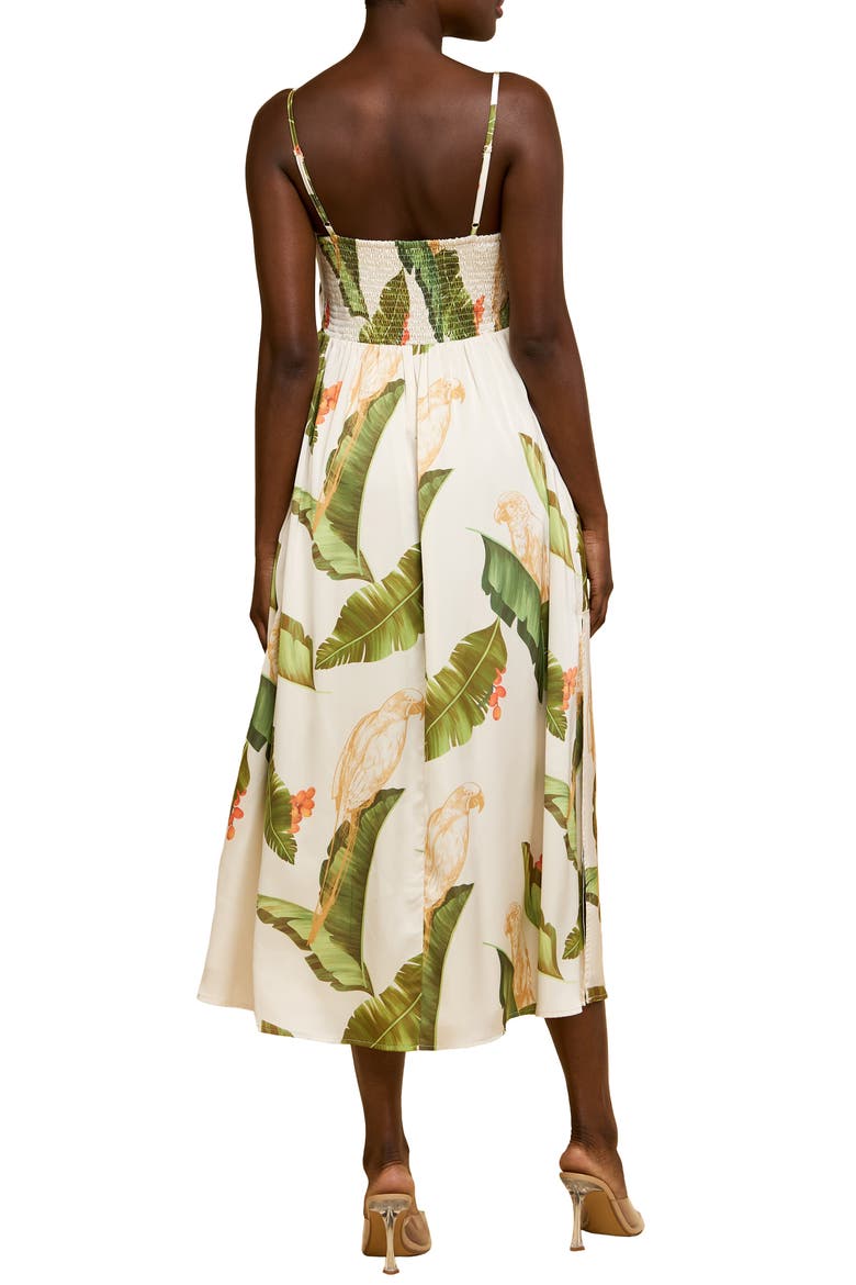 Katella Satin Midi Sundress, Alternate, color, CREAM MULTI