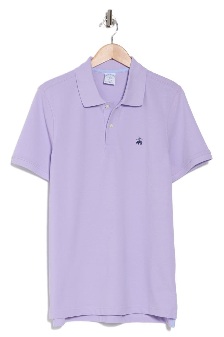 Cotton Piqué Knit Polo, Alternate, color, LAVENDER