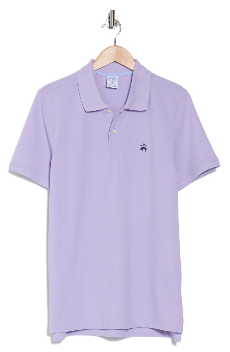 Brooks Brothers Cotton Piqué Knit Polo, Alternate, color, Lavender