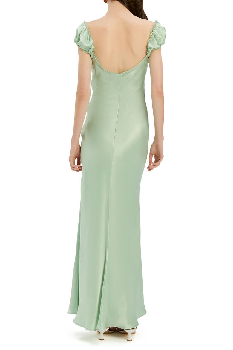 Stasia Satin Slipdress, Alternate, color, PISTACHIO