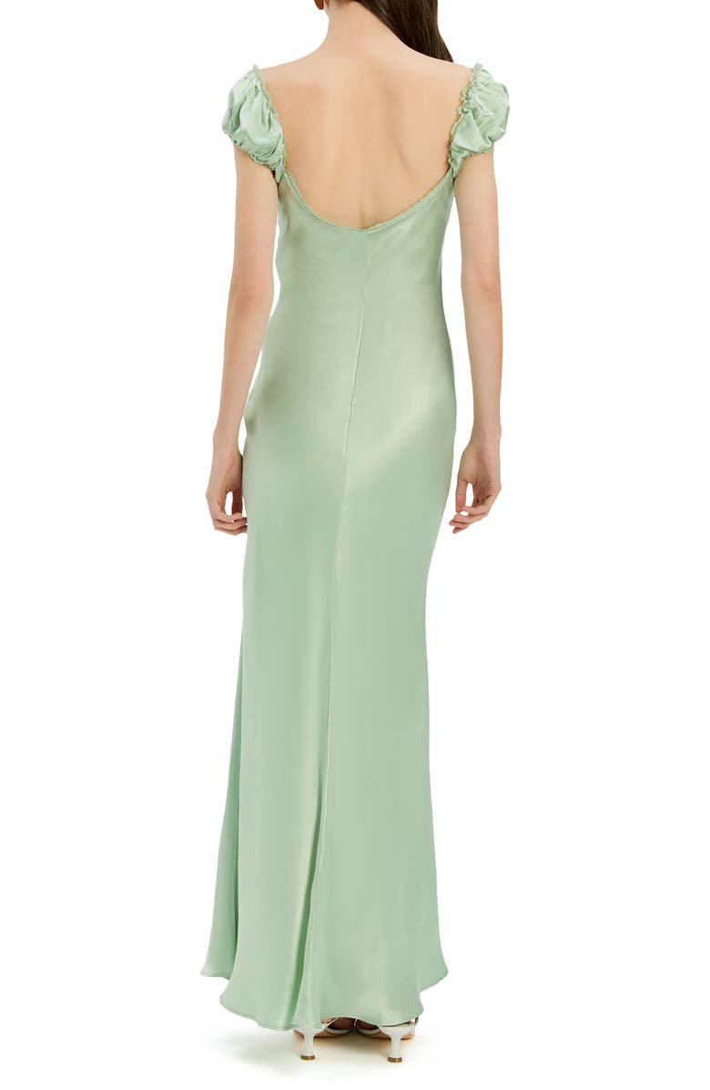 Bardot Stasia Satin Slipdress, Alternate, color, Pistachio