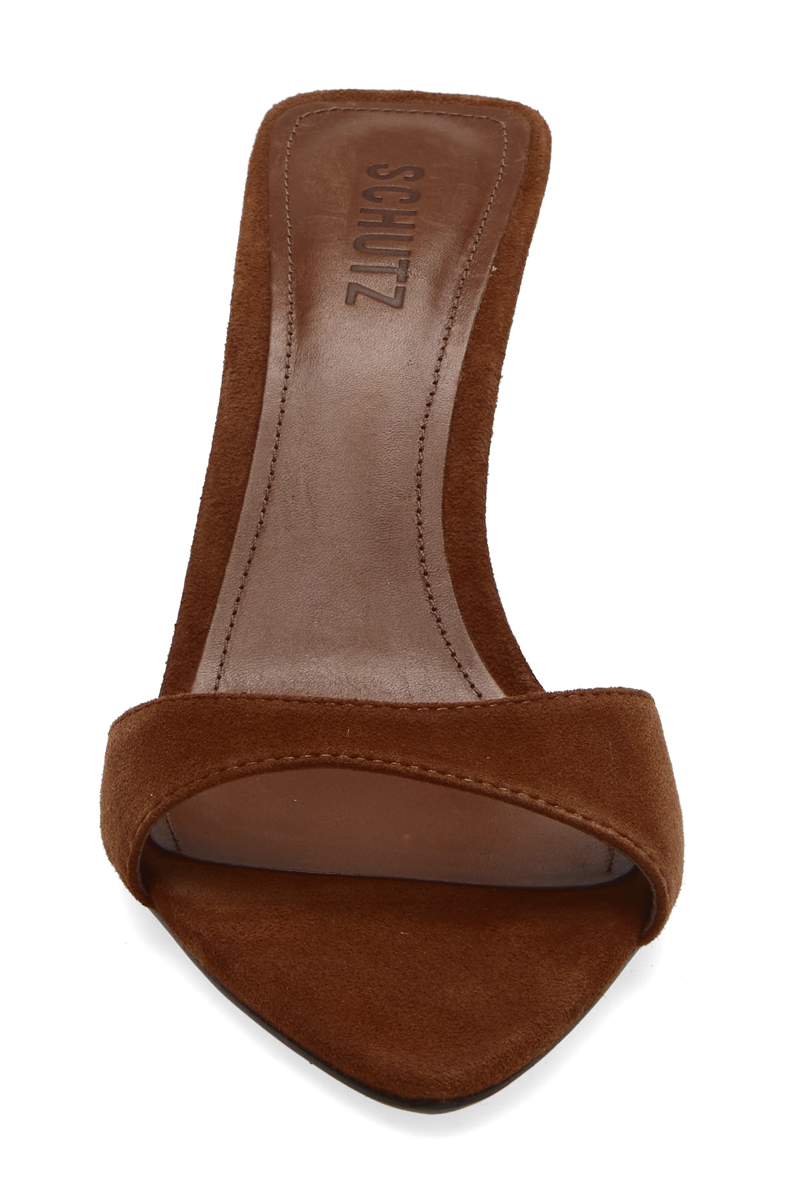 Schutz Elodie Sandal, Alternate, color, Dark Caramel