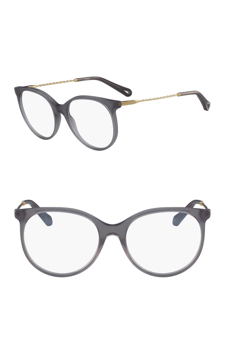 Chloé 53mm Oval Full Rim Optical Frames, Main, color,