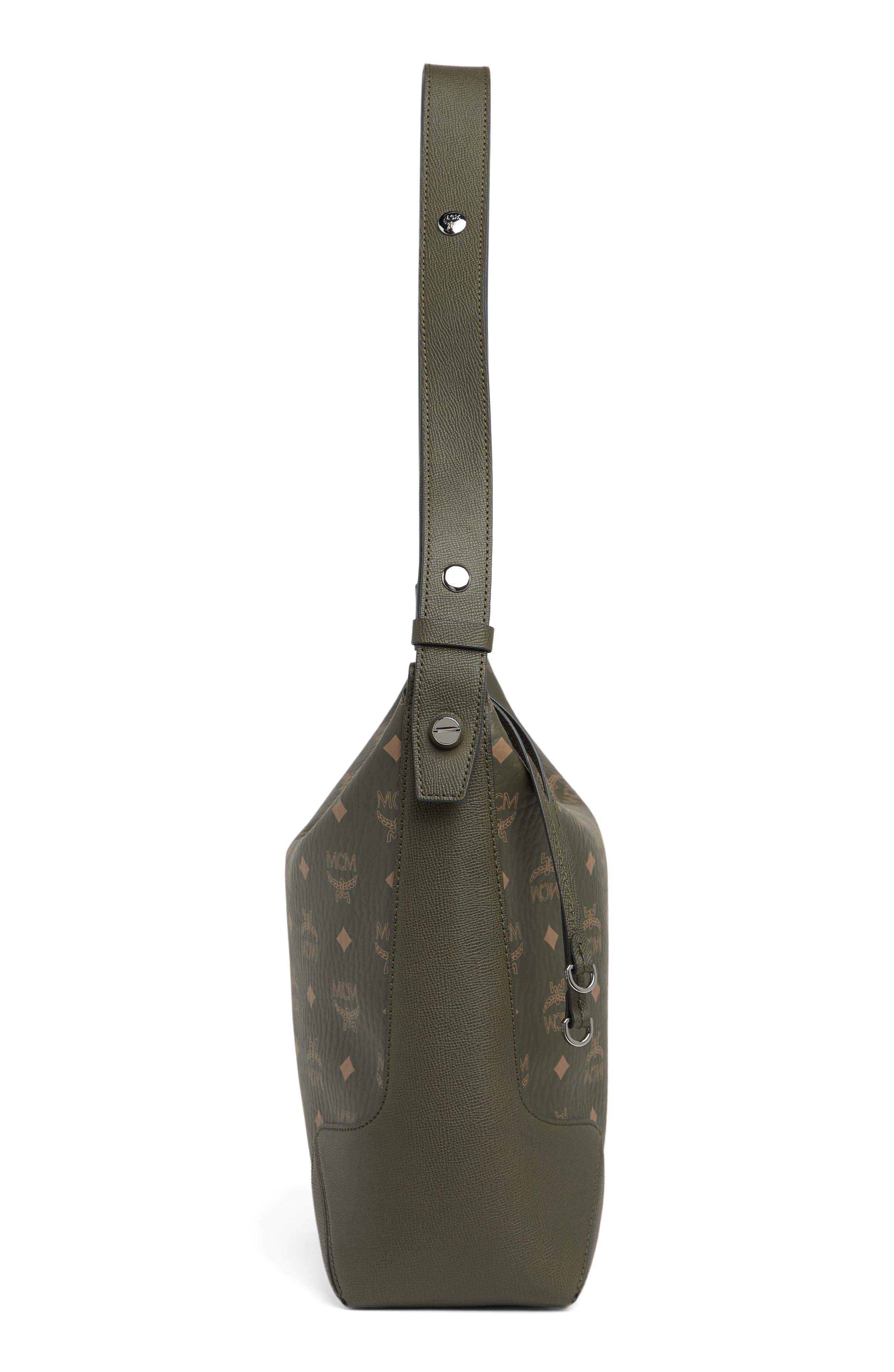MCM Aren Visetos Medium Hobo Bag, Alternate, color, 