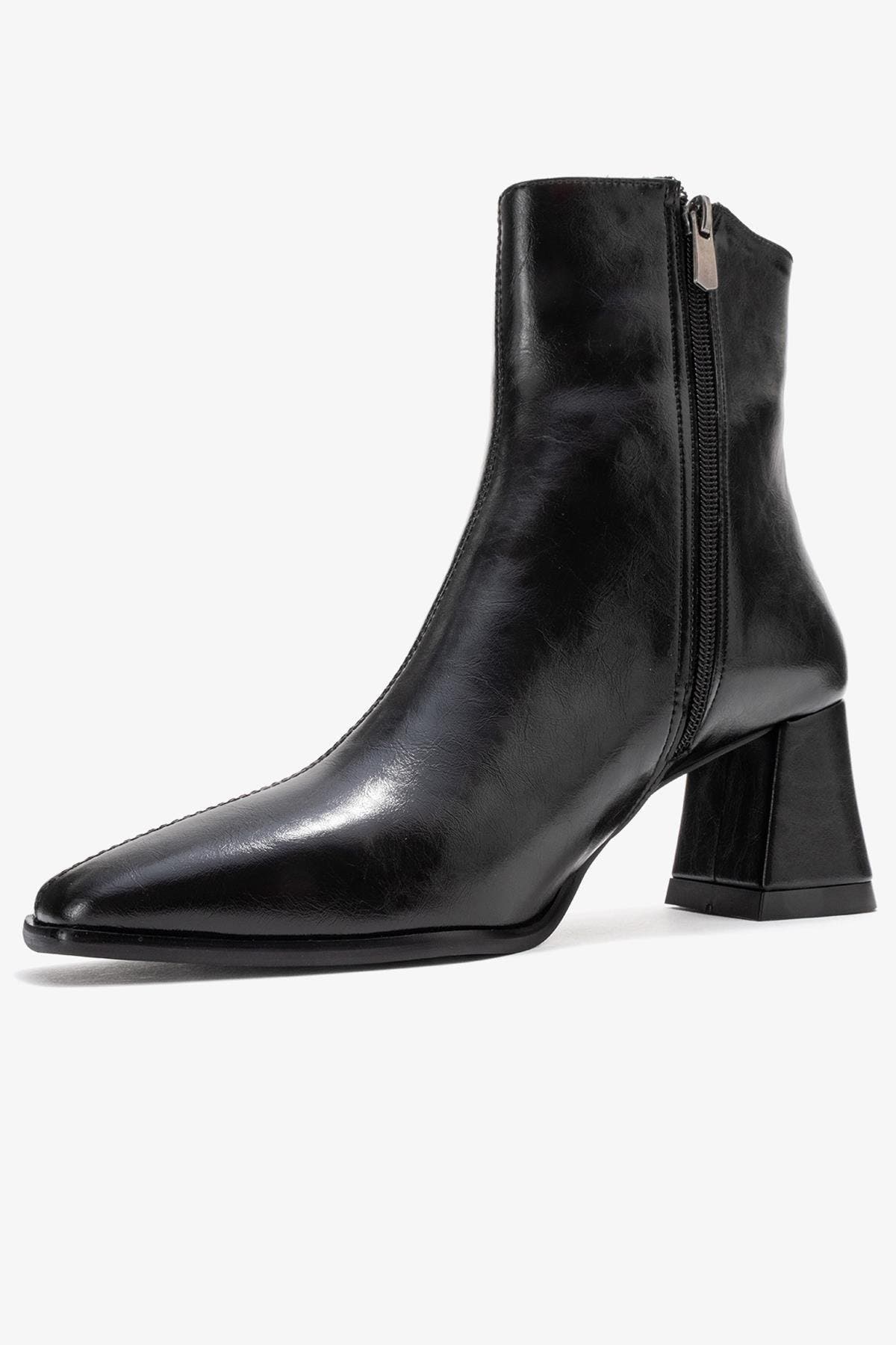 Arven Block Heel Boot, Alternate, color, Black Faux Leather