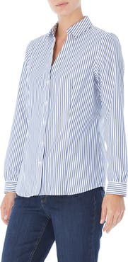 Jones New York Stripe Easy Care Button-Up Shirt