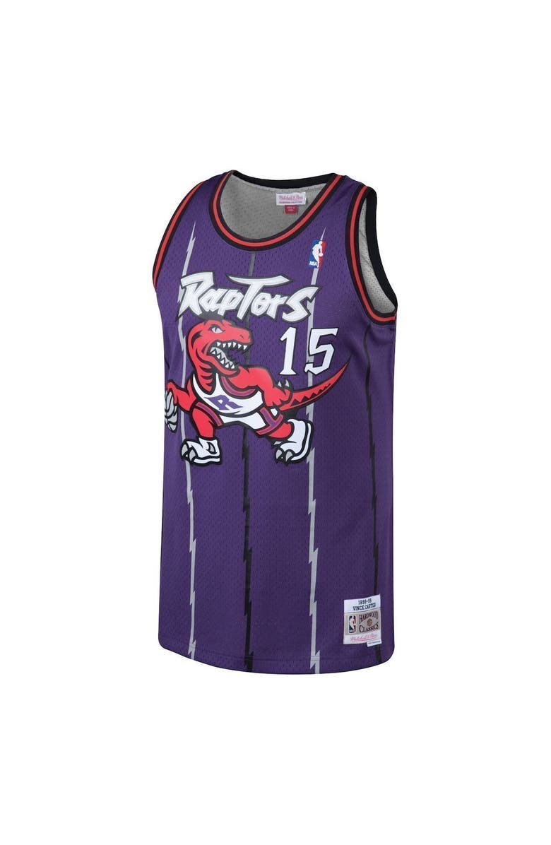 Mitchell & Ness Men's Mitchell & Ness Vince Carter Purple Toronto Raptors 1998/99 Hardwood Classics Swingman Jersey, Alternate, color, 