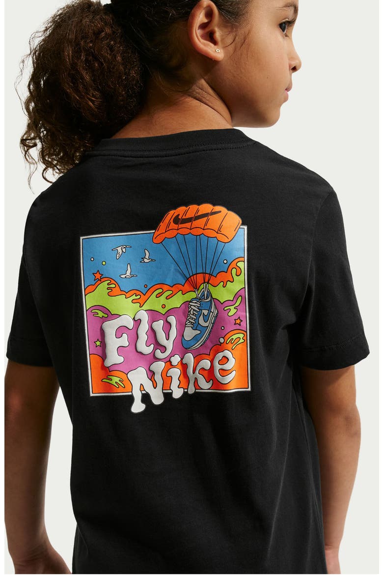 Kids' Fly Nike Graphic T-Shirt, Alternate, color, BLACK