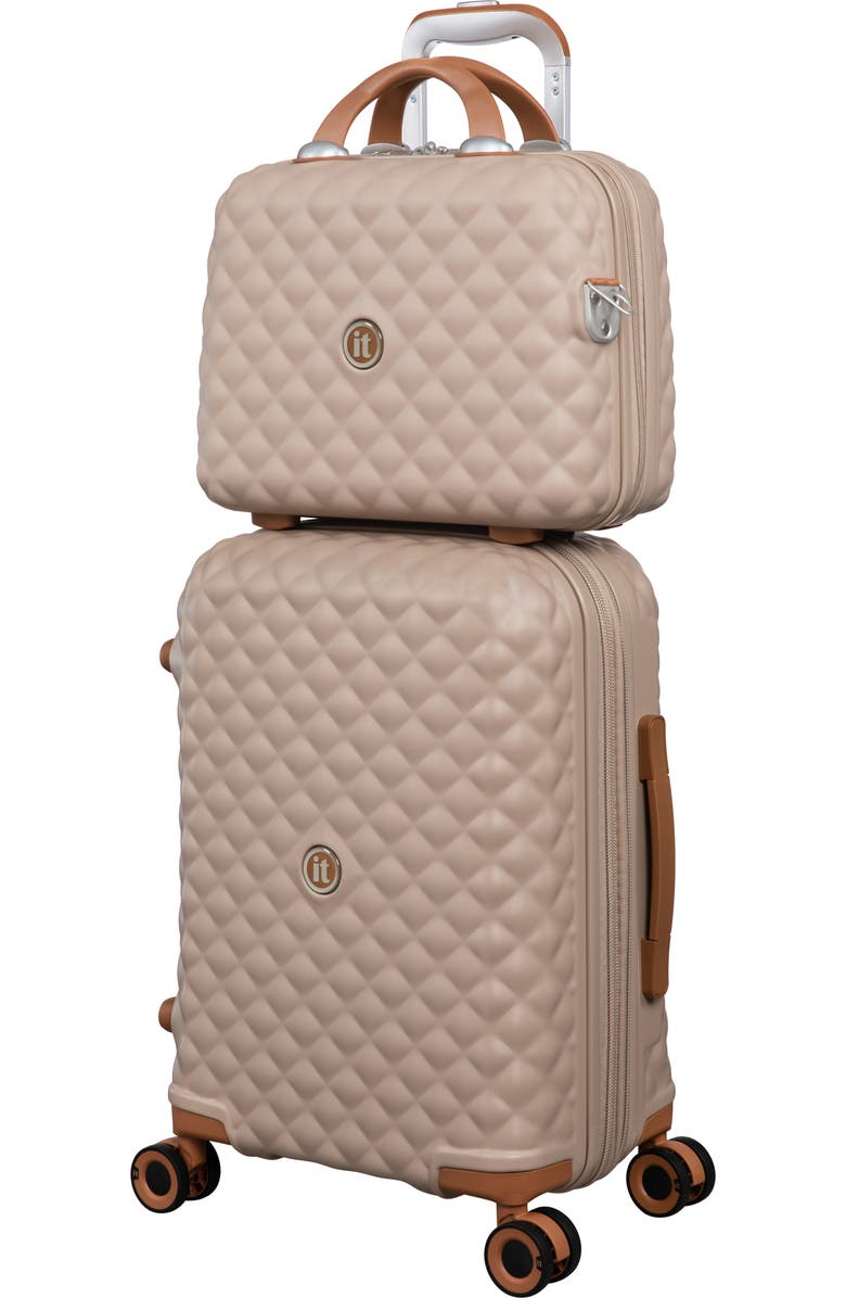 IT LUGGAGE Glitzy 14-Inch Hardside Vanity Case, Alternate, color, Sandy Skin