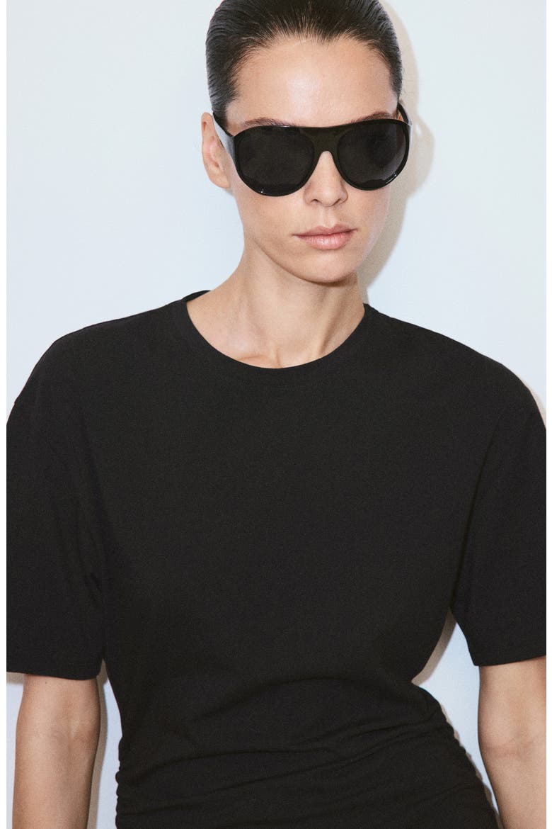 Lennon T-Shirt Dress, Alternate, color, BLACK