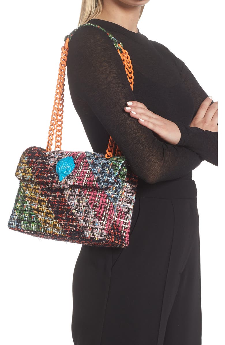Kurt Geiger London Kensington X Tweed Shoulder Bag, Alternate, color,