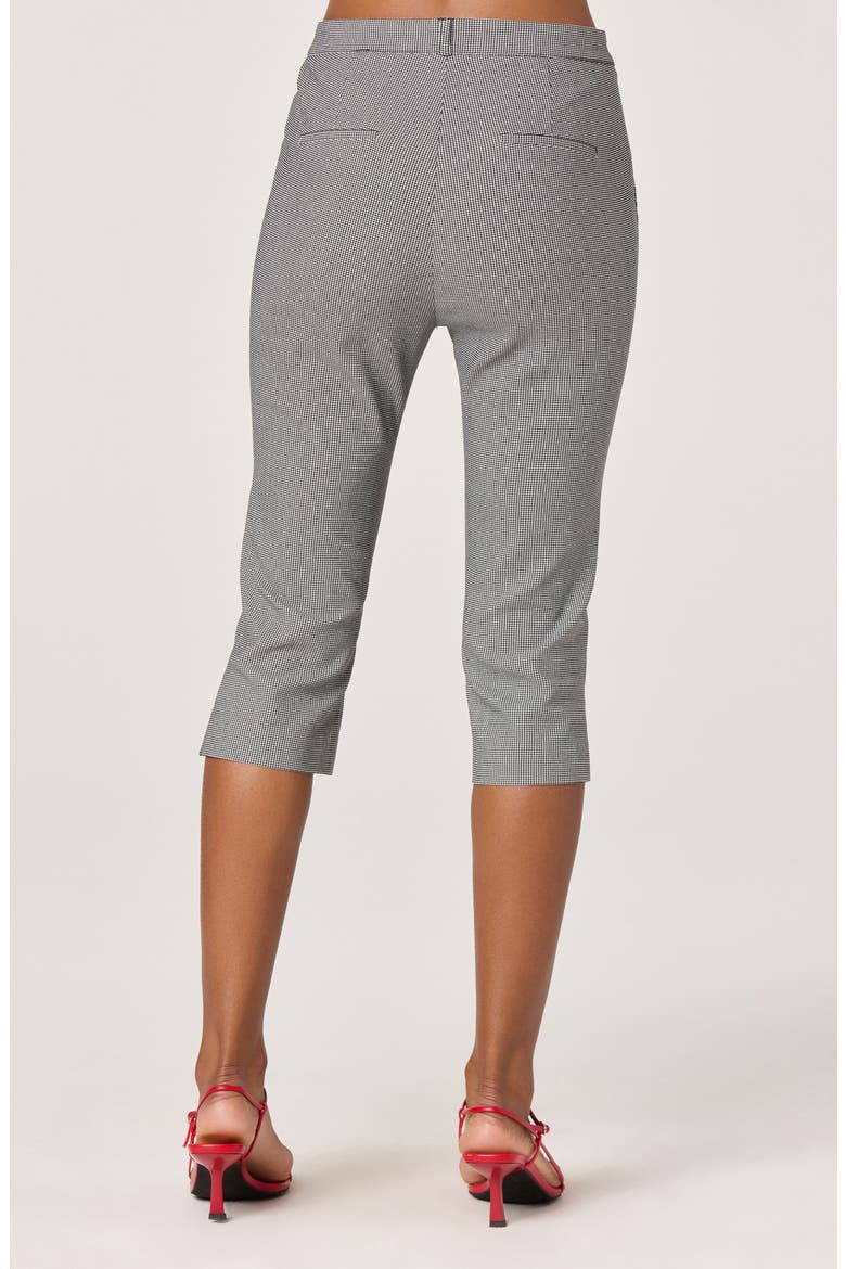 Cardin Houndstooth Capri Pants, Alternate, color, BLACK HOUNDSTOOTH