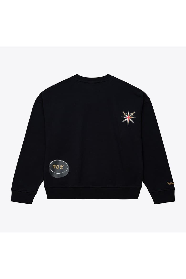 Women's Mitchell & Ness  Black Vegas Golden Knights Crewneck Sweatshirt, Alternate, color, Black