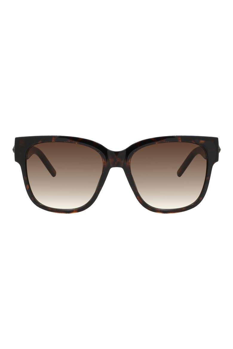 55mm Gradient Square Sunglasses, Main, color, GLITTER HAVANA