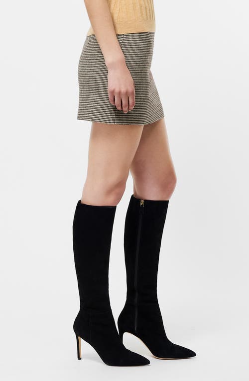 French Connection Houndstooth Miniskirt In Brown