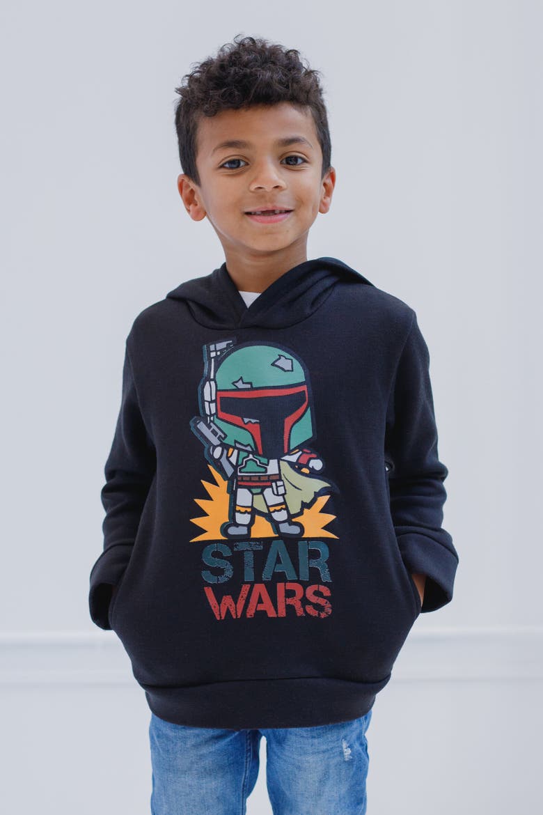 Boba Fett Pullover Hoodie, Alternate, color, Boba Fett Black