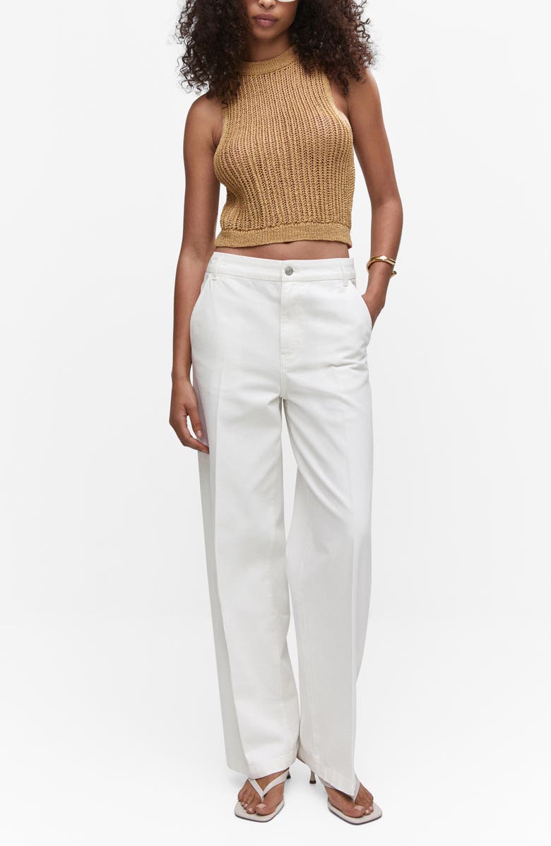 MANGO Low Rise Wide Leg Trouser Jeans, Alternate, color,