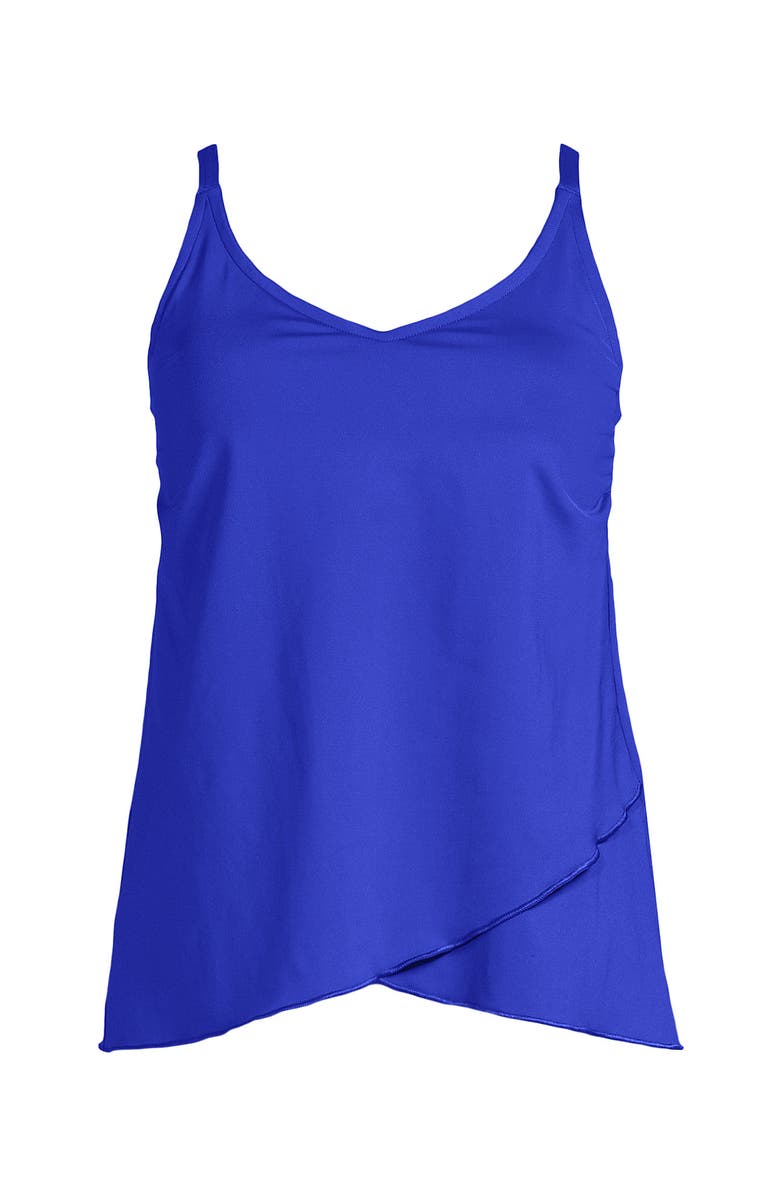 Lands' End DDD-Cup Tulip Hem Tankini Top, Alternate, color, Galaxy Blue