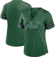 FANATICS Women's Fanatics Green New York Jets Play Script Lace-Up T-Shirt