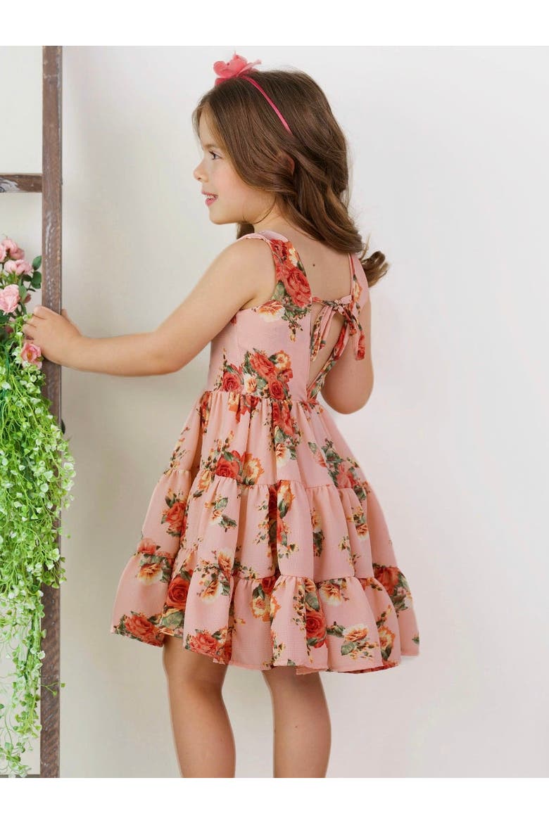 Girls Boho Blossom Tank Tiered Dress, Alternate, color, Pink