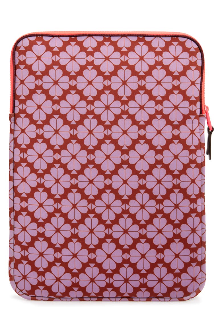 universal spade flower neoprene laptop sleeve, Alternate, color, IRIS BLOOM MULTI