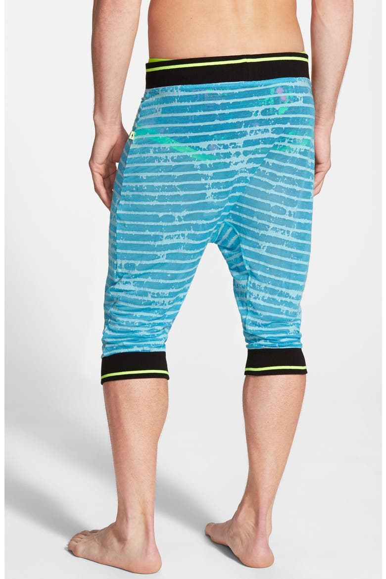 Stripe Sheer Knit Shorts, Alternate, color, POOL STRIPE