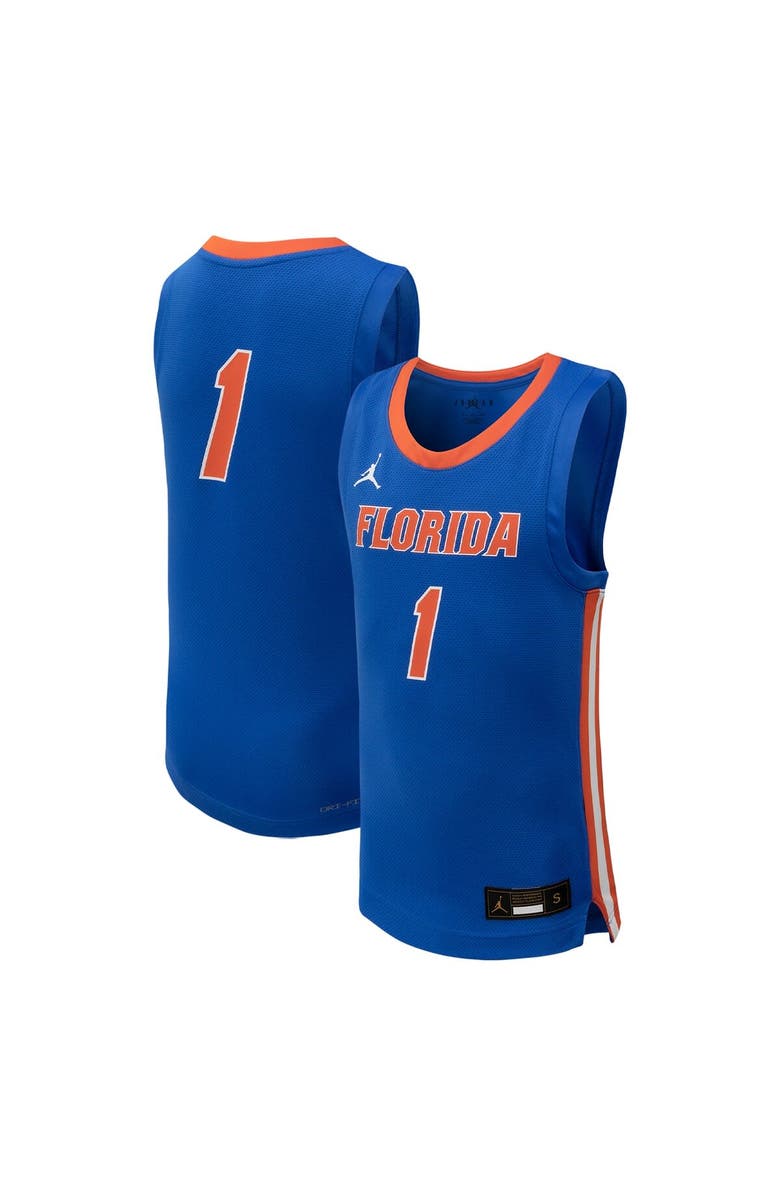 Jordan Brand Youth Jordan Brand #1 Royal Florida Gators Team Replica Basketball Jersey, Main, color,
