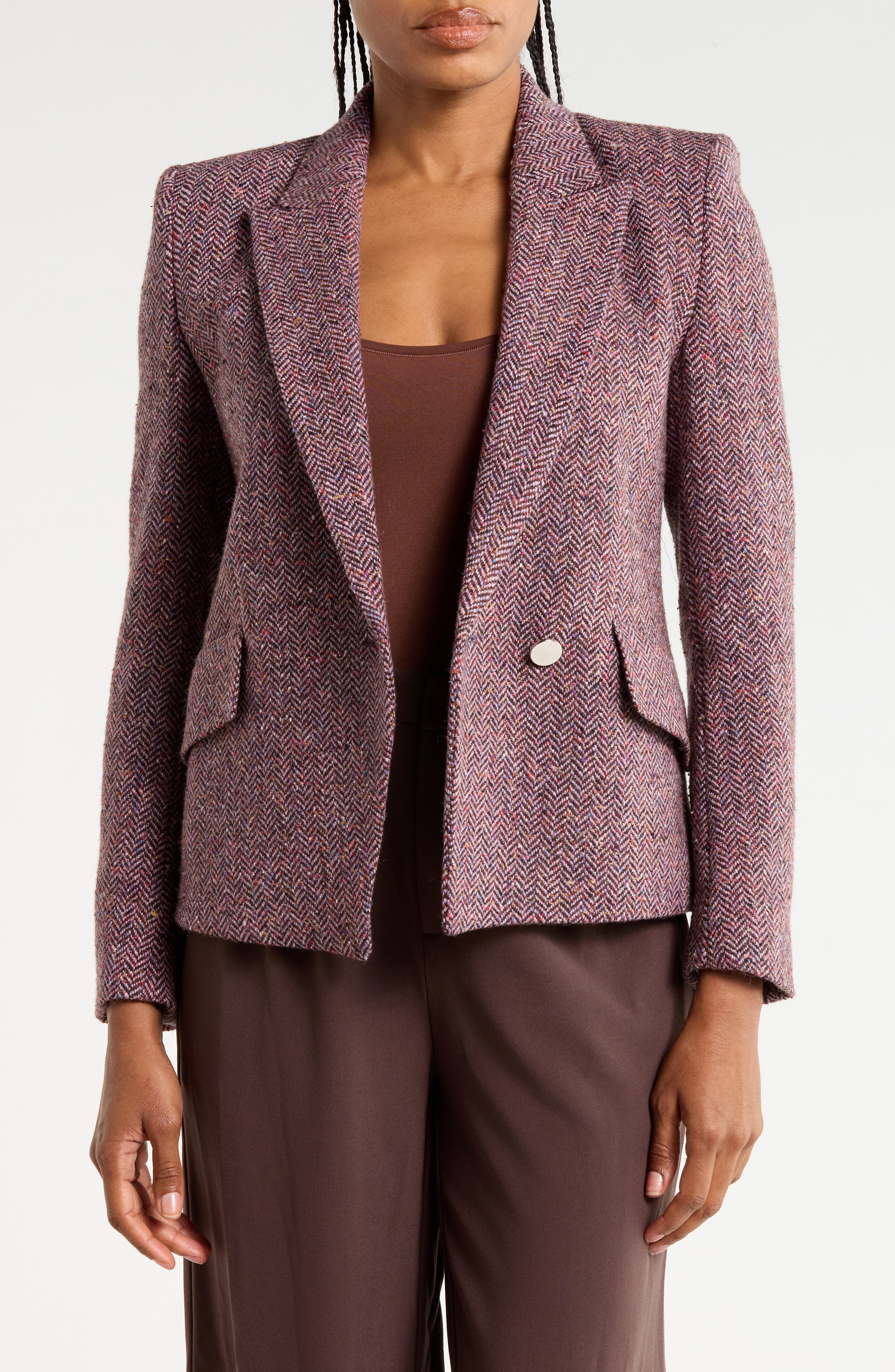 Jarinara Herringbone Wool Blend Blazer