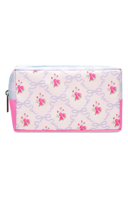 Shop Iscream Kids' Floral Cosmetic Bag Trio In Pink Multi