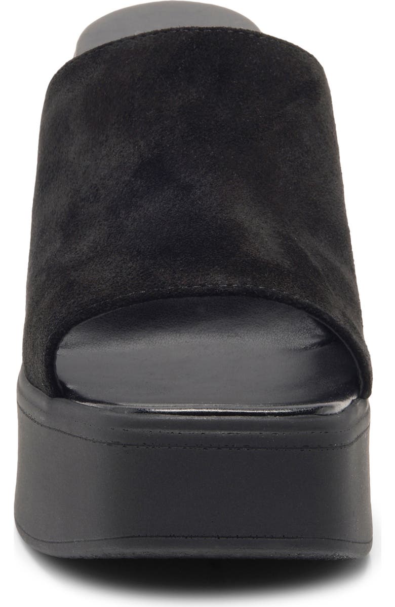 Free People Zoe Platform Slide Sandal, Alternate, color, Black Tide Suede