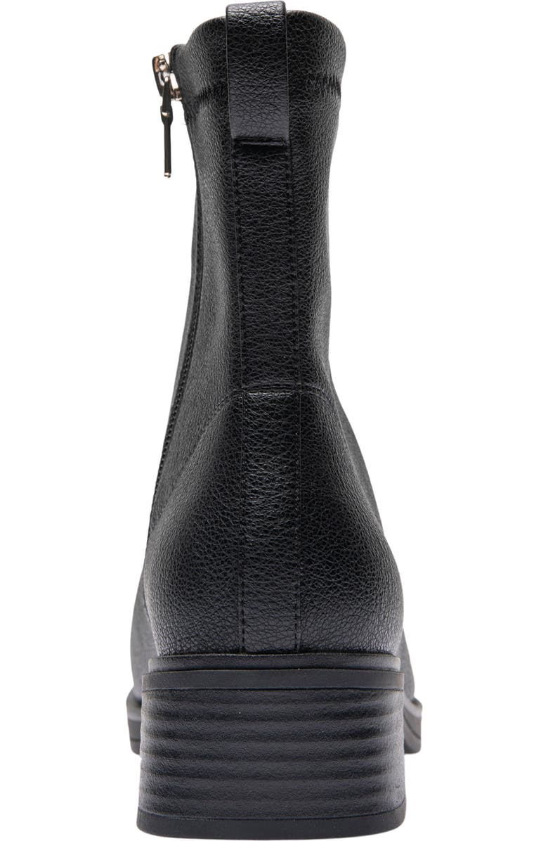 Aerosoles Dazzy Square Toe Boot, Alternate, color, Black Pebbled Stretch Faux