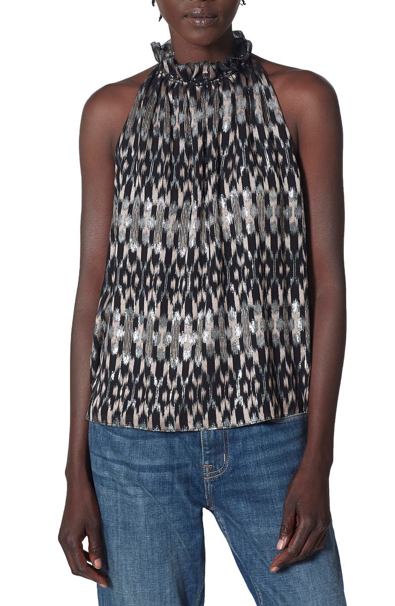 Joie Tieve Metallic Silk Blend Top, Alternate, color,