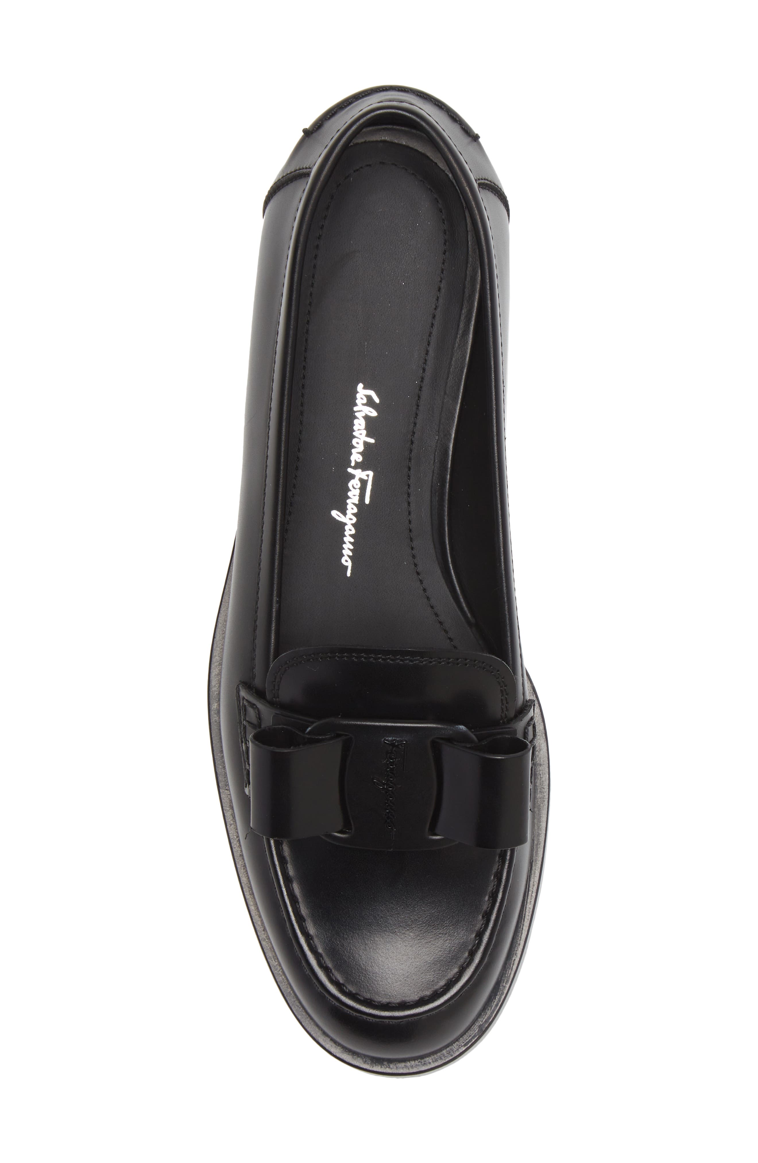 FERRAGAMO Vivaldo Bow Loafer, Alternate, color, 
