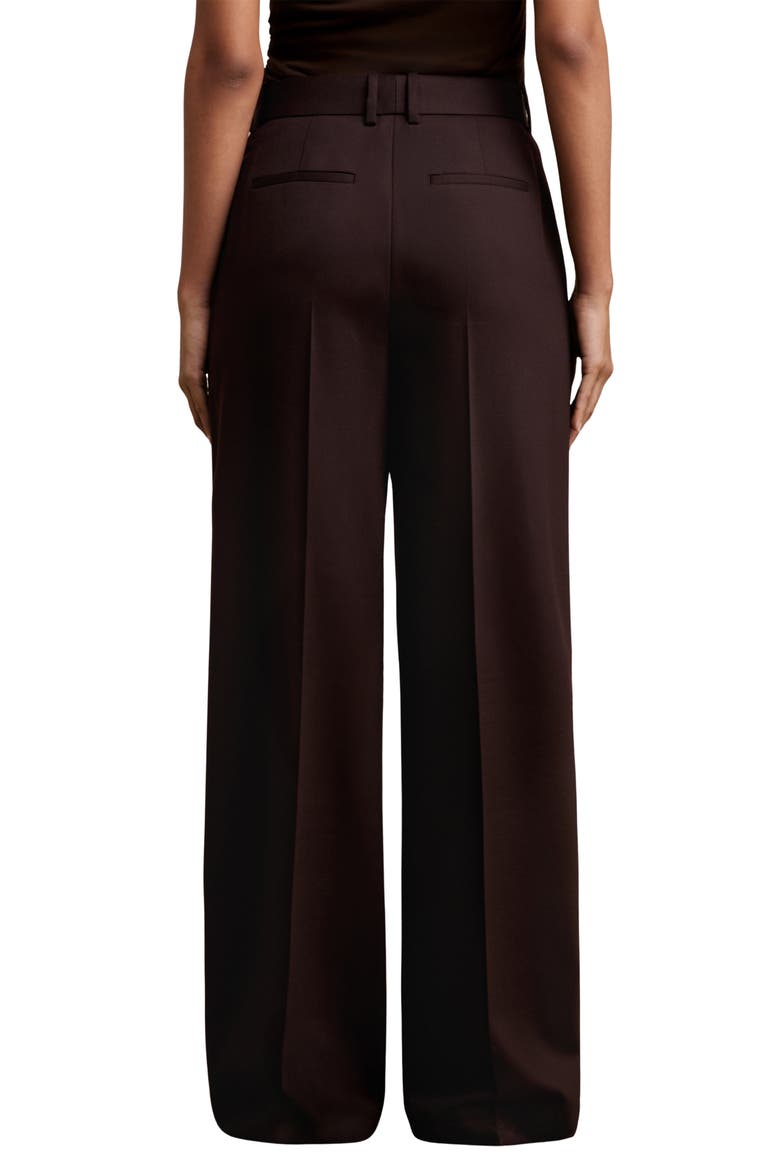 Solene Wool Blend Wide Leg Pants, Alternate, color, AUBERGINE