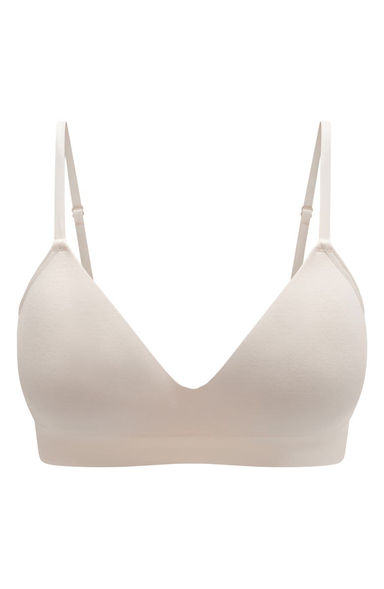 ThirdLove Seamless Wireless Cotton Blend Plunge Bra, Main, color, 