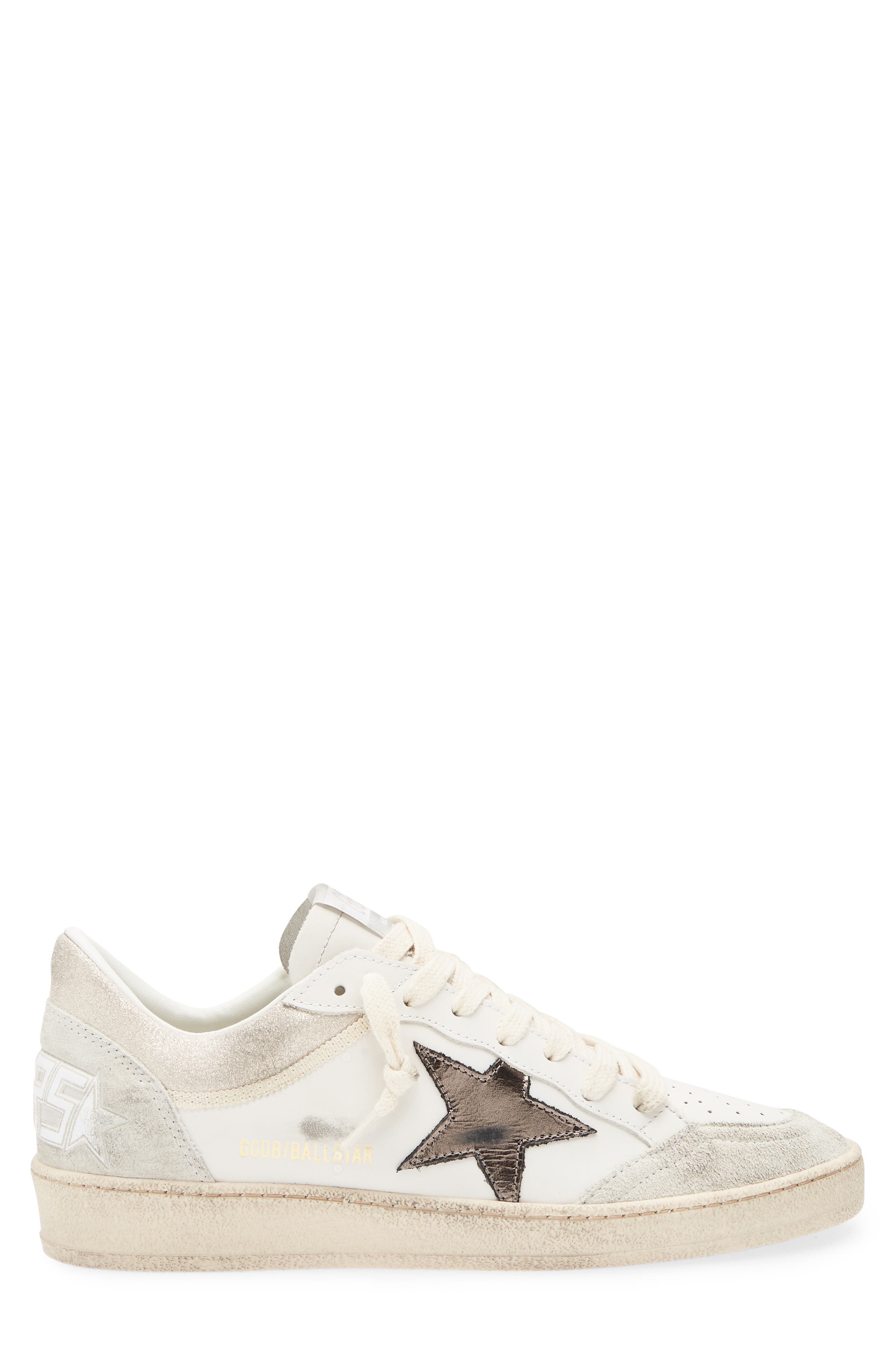 Golden Goose Ball Star Sneaker, Alternate, color, Latte/ Grey/ Gun Metal