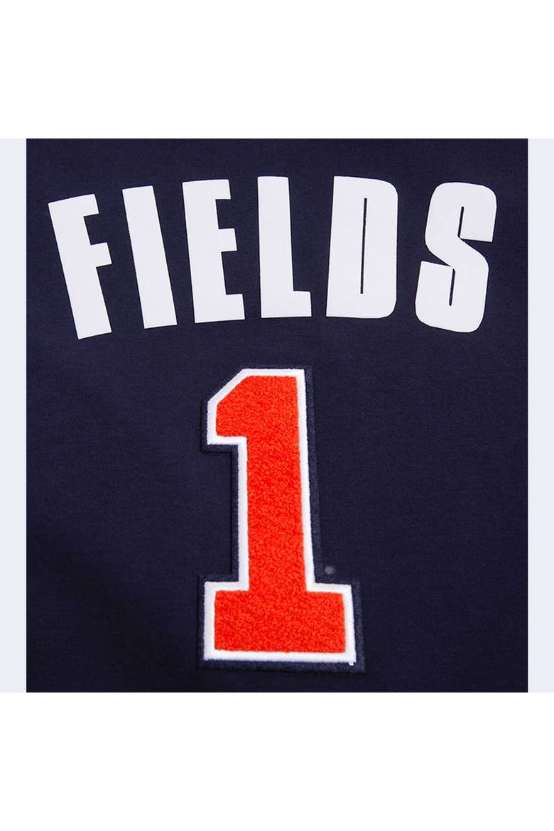 Men's Pro Standard Justin Fields Navy Chicago Bears Player Name & Number Hoodie T-Shirt, Alternate, color, Navy
