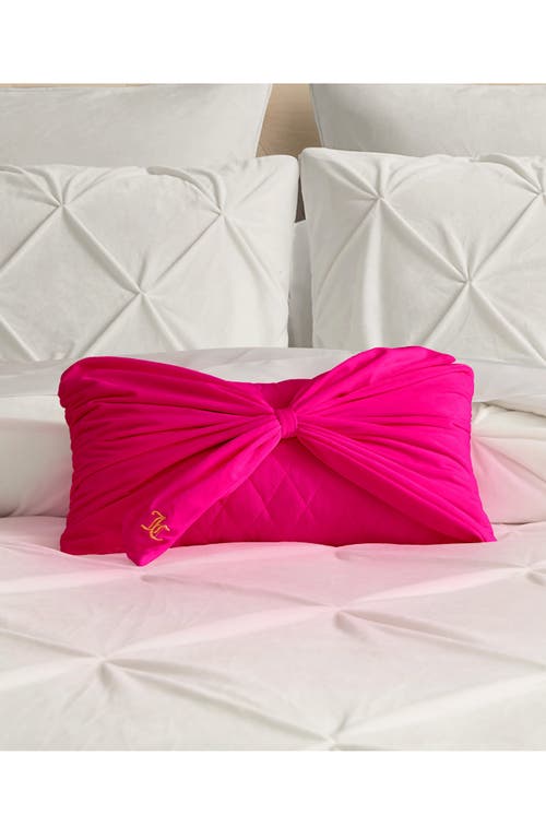 Juicy Couture Velvet Bow Accent Pillow