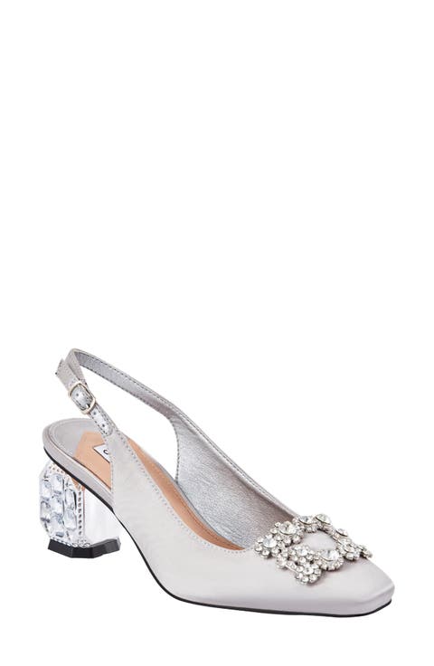 Precious Embellished Slingback Pump (Women)