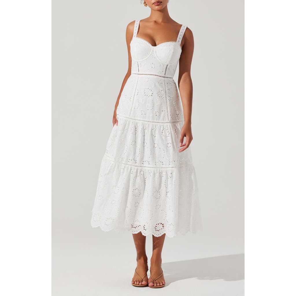 Astr The Label Pellagia Eyelet Maxi Dress In White