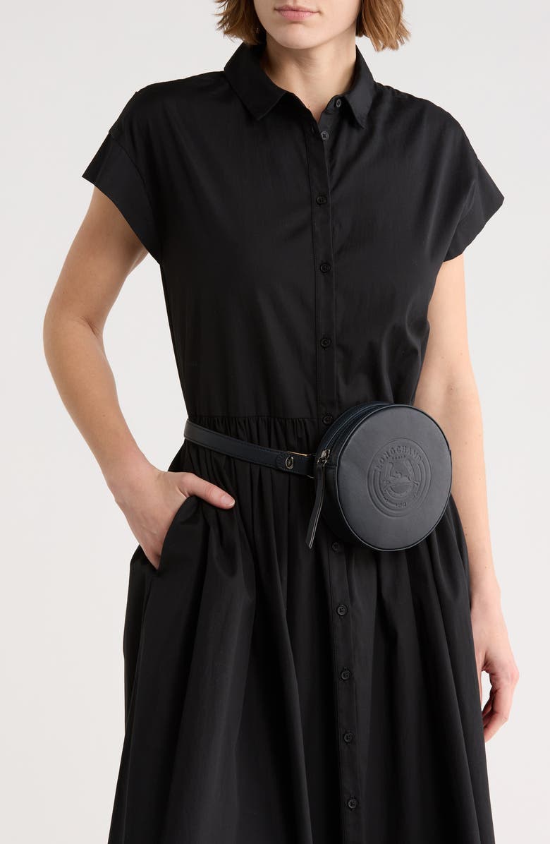 Longchamp Embossed Circular Belt Bag, Alternate, color, Midnight Blue