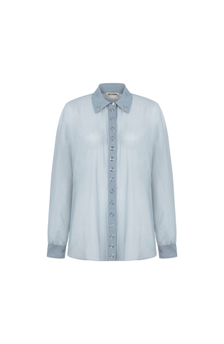 Nocturne Metal Ring Detailed Shirt, Alternate, color, 