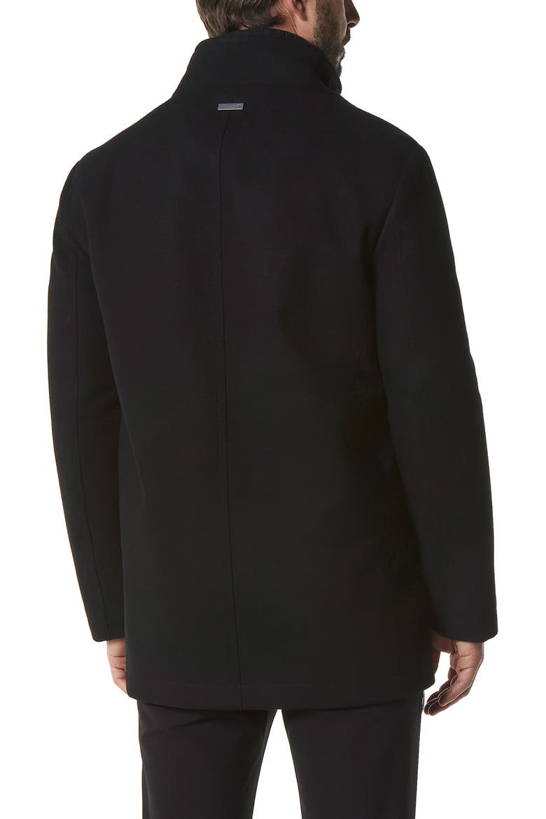 Dorsey Wool Blend Car Coat, Alternate, color, BLACK
