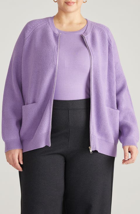 Vicki Zip-Up Cardigan (Plus)