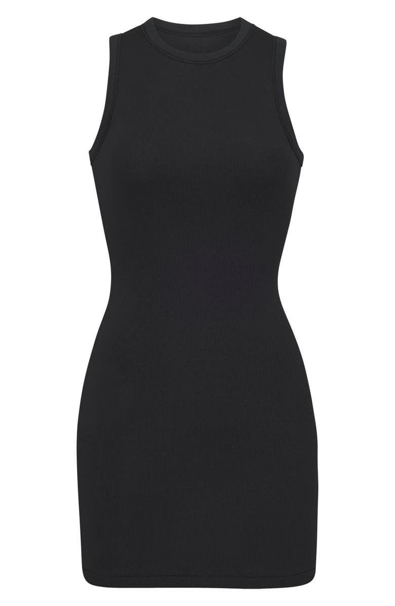 SKIMS Stretch Cotton Rib Tank Dress, Alternate, color,