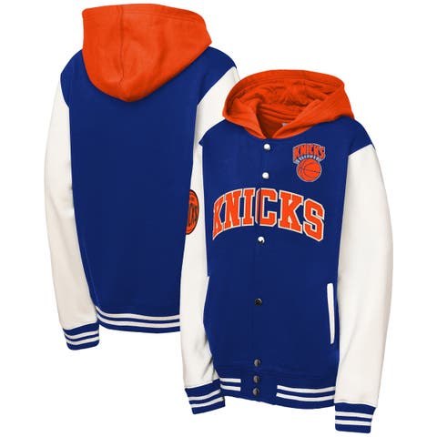 Toddler Mitchell & Ness Blue New York Knicks Courtside Fleece Full-Snap Jacket