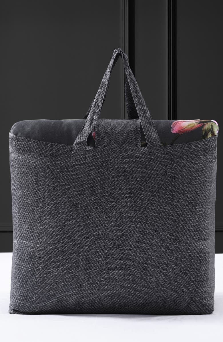 Bebejan Flower Garland Cotton Sateen Comforter Set, Alternate, color, Grey